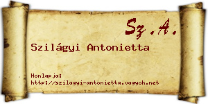Szilágyi Antonietta névjegykártya